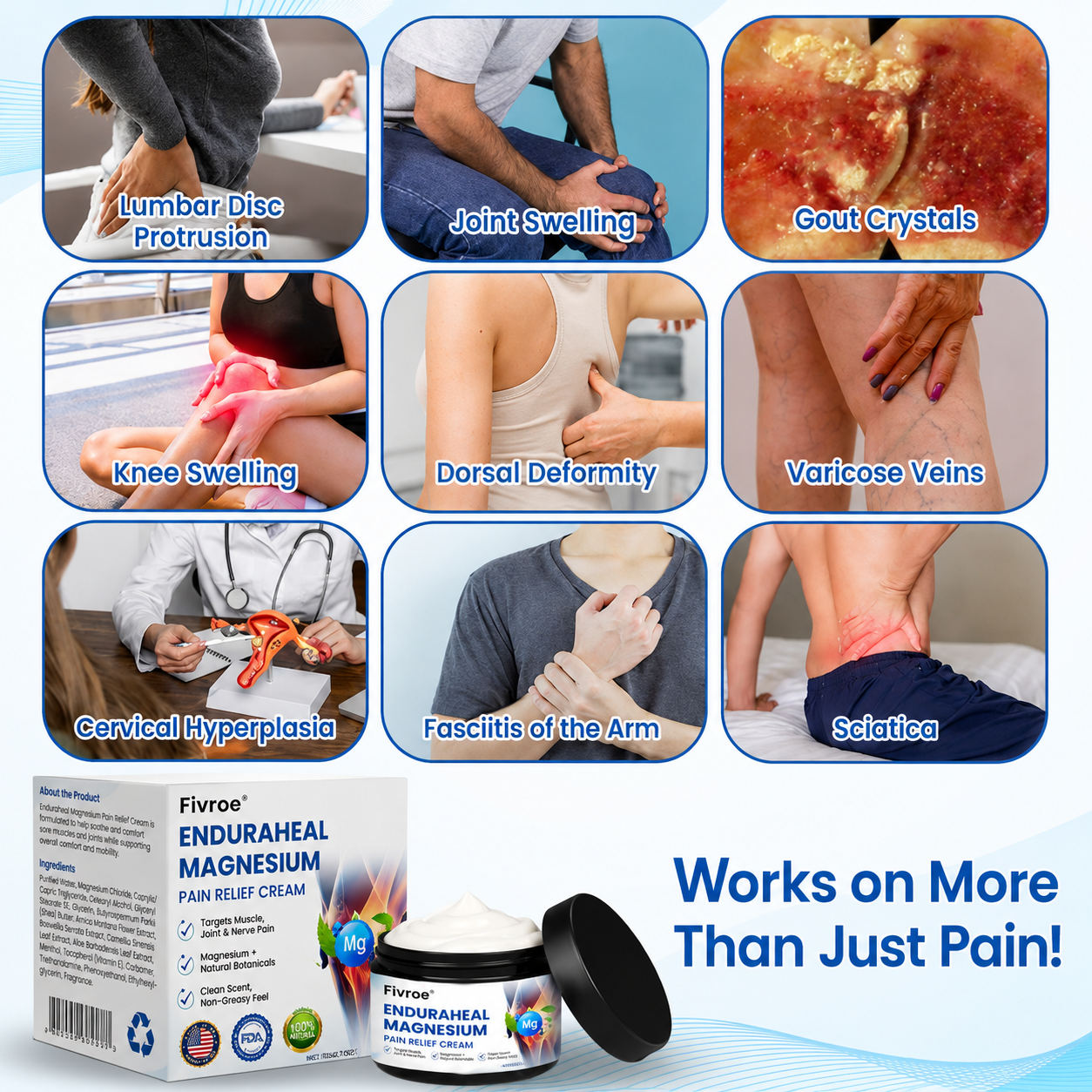 Pryxo™ EnduraHeal Magnesium Pain Relief Cream (Treats Arthritis, Neuropathy, Rheumatism, Sports Injuries & More)