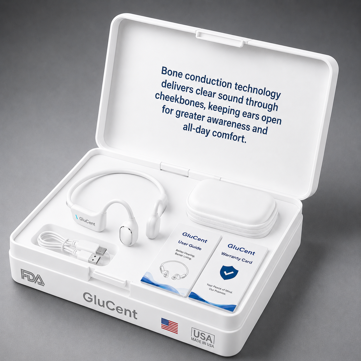 🔥 Final 2 Hours : Only Limited Stock Left🏆GluCent®  Bone Conduction Smart Hearing Headphones （Mayo Clinic Recommended）